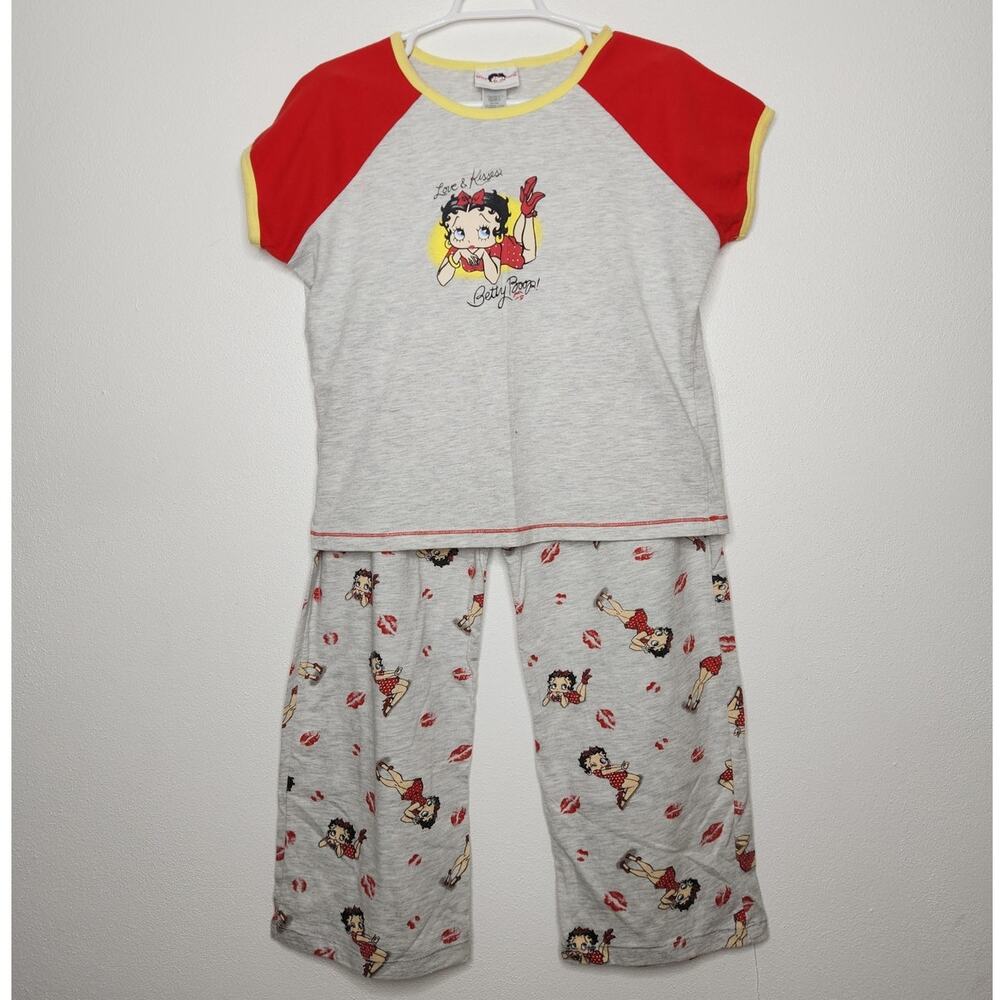 Vintage y2k Betty Boop Sleep Set Shirt Pants Paamas 90s 00s Skate Grunge
